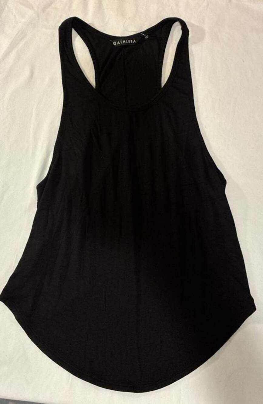 Athleta Racerback Tank Top Size XS Black Modal Spandex